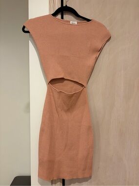 Aritzia knit bodycon dress with cutout